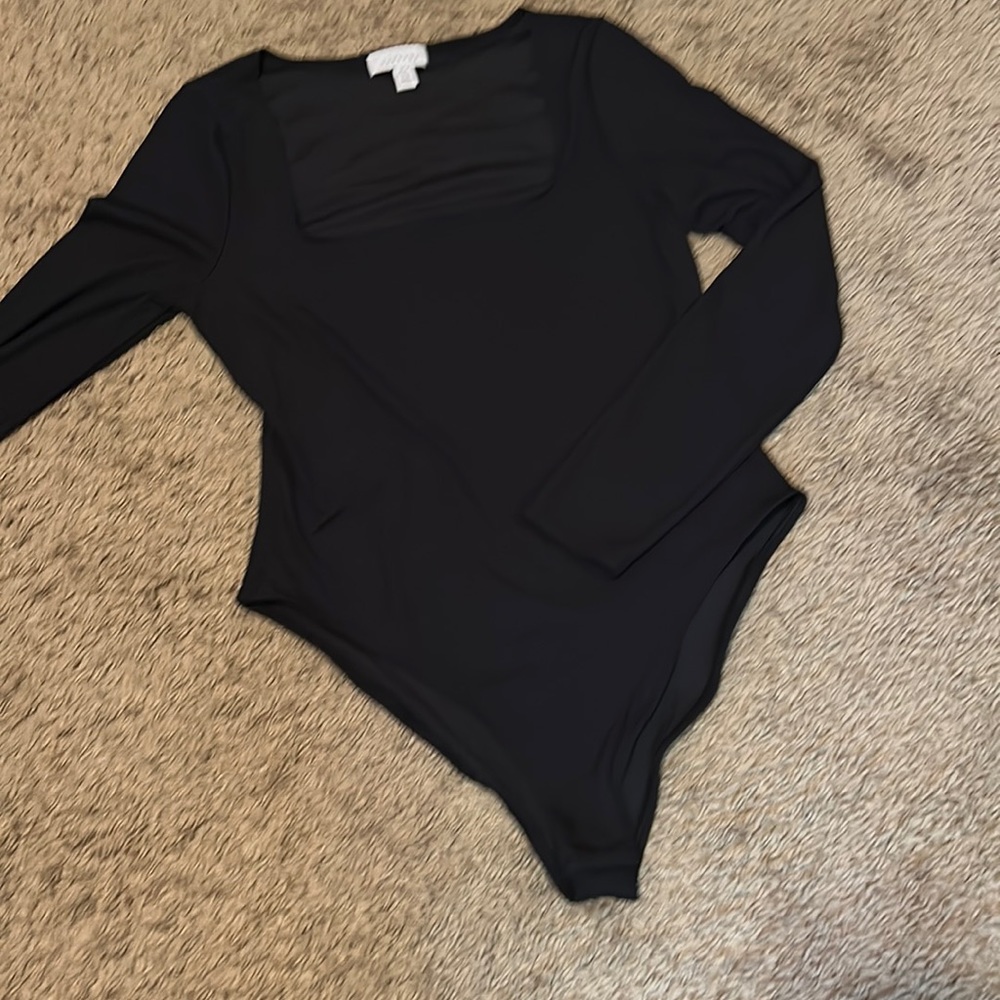 Top shop square neck body suit size 12